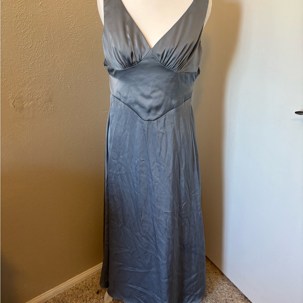 Clear out!!Barbie Azazie Light Blue/gray/silver Vintage style formal dress size
